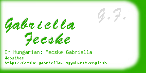 gabriella fecske business card